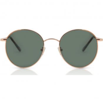 Montana Eyewear MP85 Men's Sunglasses Gold Size 50 and Montana Round Unisex Pink Gold G15 Green Polarized Sunglasses Metal - One Size