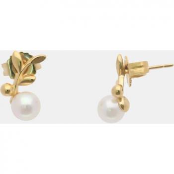 Pendientes Romea de plata dorada y perlas Majorica