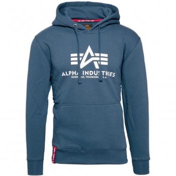 Alpha Industries Basic Hooded Sweatshirt, Airforce Blue, Regular Fit