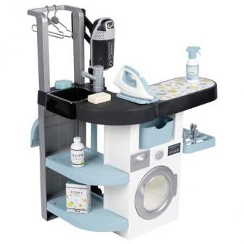 Centro de Lavado Rowenta Wash and Clean 3 en 1: Lava, aspira y plancha, incluye aspirador de escoba con sonido, plancha y 17 accesorios, multicolor, recomendado para niños a partir de 3