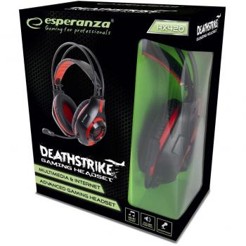 Auriculares con Micrófono Esperanza EGH420R Negro