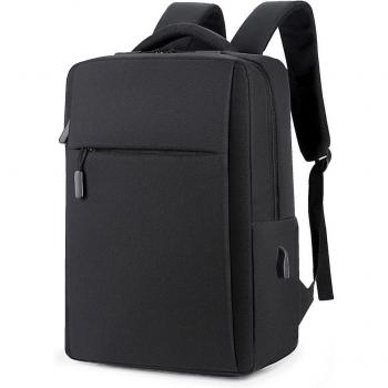 Mochila para portátil Dam Electronics DMAS0158C00, compatible con portátiles de hasta 15.6, incluye carga USB, color negro, dimensiones 29x12x41 cm