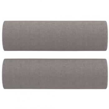 Cojines Decorativos 2 uds Tela Almohada Sofá Dormitorio Color Amarillo claro, Crema, Gris claro y más - Tamaño 15x50 cm, Color Gris Taupe