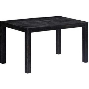 SengentoStyle Eettafel 140x80x76 cm massief mangohout zwart