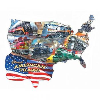 Puzzle Clásico de Trenes Americanos - 600 Piezas