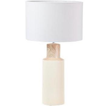 Adda Home - Lámpara Sobremesa Cerámica 38x38x69 cm - Estilo y Elegancia - Natural / Blanco / Beige