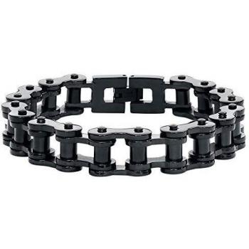 Wildcat Black Biker Chain Hombre Pulsera Standard, Acero Inoxidable,