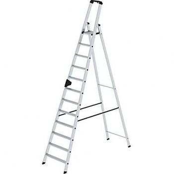 Escalera de Aluminio MUNK de 12 Peldaños, Unilateral, con Ergo-Pad y Altura Total de 3480mm