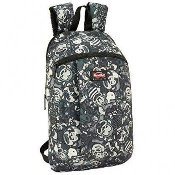 Safta - Blackfit8 Black Monkey Oficial Mini Mochila Uso Diario 220x100x390mm, Gris