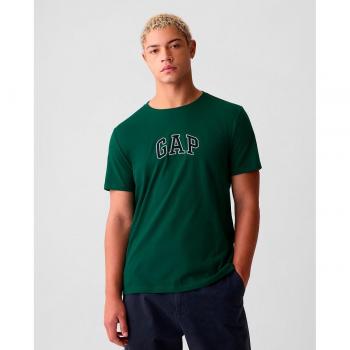 Camiseta de Hombre GAP con Logo Bordado, Manga Corta, Verde, Talla S
