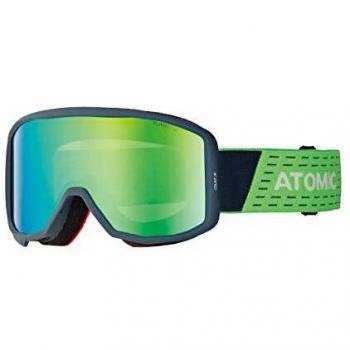 Atomic Count Jr Cylindrical AN5105658 Máscara de esquí para niños, montura mediana junior, marco live fit, doble lente cilíndrica, unisex niños, talla única, azul-verde/verde flash
