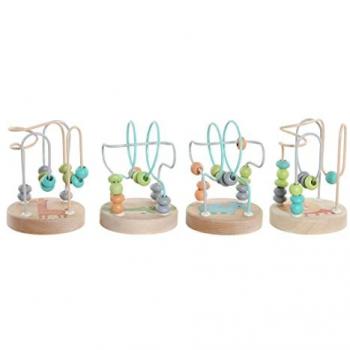 Juego de Madera DKD Home Decor Multicolor 4 Piezas 9 x 9 x 12 cm