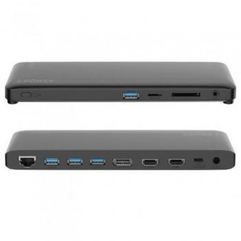 Docking USB Tipo-C 2-Power DOC0117A/ 4xUSB/ 1xUSB Tipo-C PD/ 2xHDMI/ 1xDisplayPort/ 1xJack/ 1xRJ45