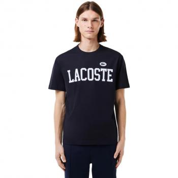 Camiseta Azul Marino Lacoste con Insignia