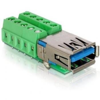 DeLOCK Adapter USB 3.0-A female > Terminal Block 10pin - Adaptador para cable