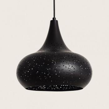 Lámpara Colgante Erea Moderna de Metal con Pantalla Troquelada - Ideal para Salón, Habitación y Dormitorio