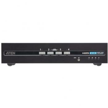 Conmutador KVM Seguro de 4 Puertos USB HDMI Doble Pantalla 4K ATEN CS1144H4