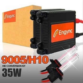 Engync 35W 9005 (HB3) Kit de conversión HID Xenon con premium Balastos y garantía de 3 años | Alta / Baja Blanco brillante con un toque de color amarillo (4300K)