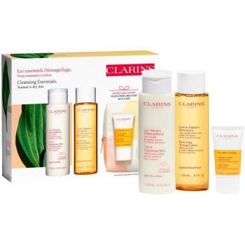 Clarins Cleansing Essentials Gift Set for Normal to Dry Skin - 200ml Velvet Cleansing Milk + 200ml Hydrating Lotion + 15ml Comfort Scrub
