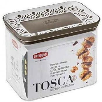 Barattolo Rectangular Ermetico Tosca 1.2L Blanco/Tortora