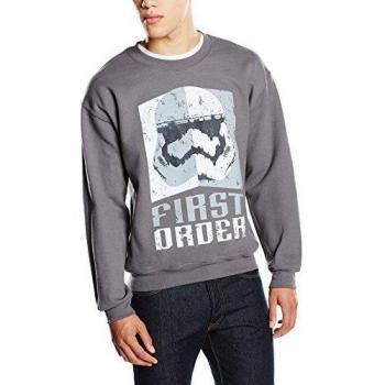 Star Wars Star Wars Vii First Order Stormtrooper Head Grey - Sudadera para hombre, color gris