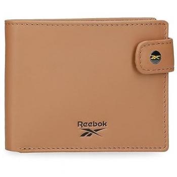 Reebok Cartera Horizontal Switch con Cierre de Click Marrón, Piel, 11x8,5x1 cms