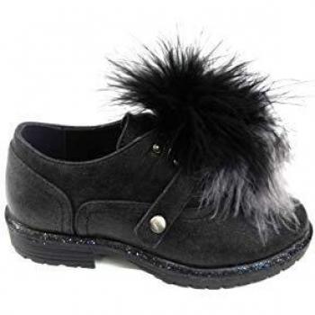 GIOSEPPO - Zapato con Detalle Pompon Sintético Niñas Color: Negro Talla: 35