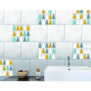 Pegatinas adhesivas decorativas para azulejos escandinavos Lichen, 15 cm x 15 cm, paquete de 6 piezas