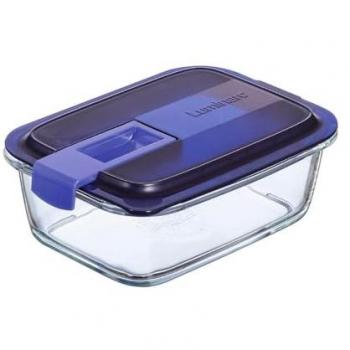 Recipiente Rectangular Hermético Luminarc Easy Box 0.82L de Vidrio con Válvula - Apto Microondas y Frigorífico