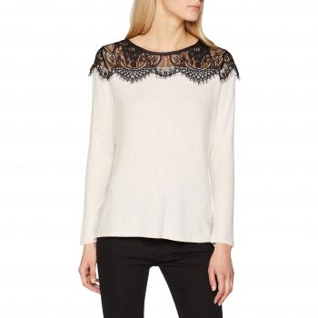 ONLY NOS Onlidaho Lace L/s Pullover Knt Noos, suéter para Mujer, Rosa
