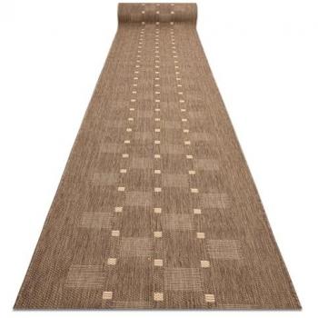 Alfombra de pasillo SIZAL FLOORLUX modelo 20079 color café/color maíz 80x130 cm