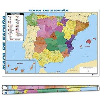 Posters del Mapa de España Educativo Pósteres de Decoración Educativa para niños Gráficos de Pared Coloridos y para Colgar