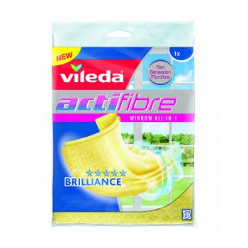 Vileda Actifibre Bayeta para Cristales, Gamuza, Amarillo, 36 cm x 32 cm