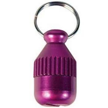 Trixie Cylinder Metal ID Tag, Purple