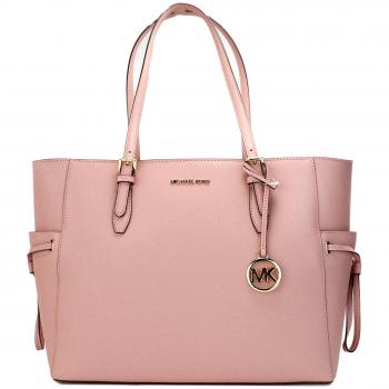 Michael Kors Large Primrose Leather Drawstring Travel Tote Bag Purse - Pink, ONE SIZE, Saffiano Leather