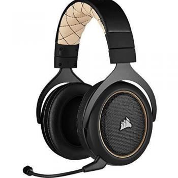 Corsair HS70 PRO Wireless - Auriculares para juegos, hasta 12 metros de alcance inalámbrico, compatibles con PC y PS4, sonido envolvente 7.1 solo disponible en PC, Color Crema