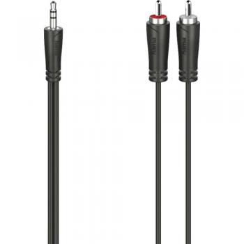Adaptador Hama Audio Cable 3.5mm Jack a Doble RCA 1.5m