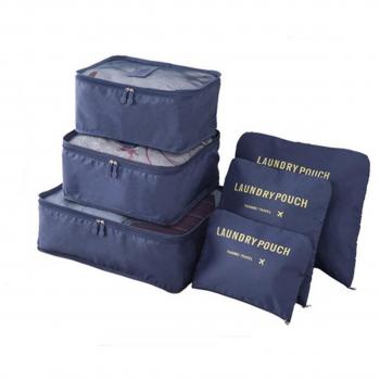6 en 1 Set de Organizador de Equipaje Perfecto, Sagratore Cubos de embalaje Bolsa de lavandería Bolsas de compresión de equipaje Bolsa en el organizador de bolsa para la ropa