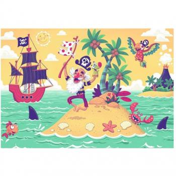 Puzzle Puzzle&Play - Aventura Pirata 2 x 24 piezas, Ravensburger