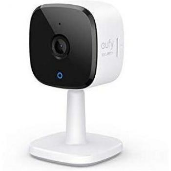 eufyCam 2K cámara IP WIFI de vigilancia enchufable para interiores, con función WLAN, reconocimiento de personas, asistente de voz, sensor de movimiento, visión nocturna, HomeBase No es necesario