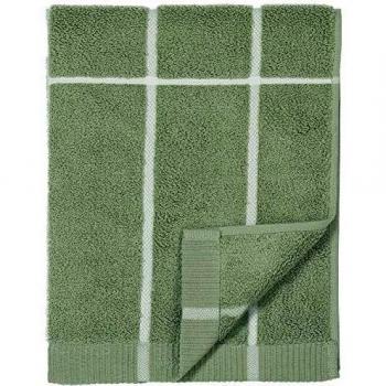 Marimekko - Tiiliskivi - Toallas de mano - Toallas de rizo de algodón - Verde/blanco - 50 x 100 cm