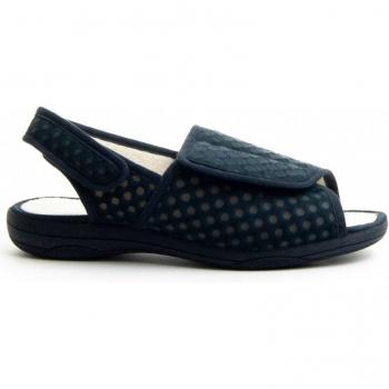 Zapatilla de casa cómoda para mujer Northome Velcromedical 73688 Azul