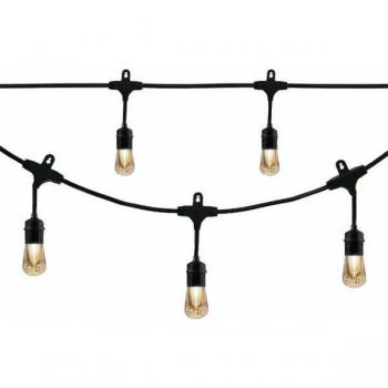 Enbrighten Vintage LED Cafe String Lights (48ft; 24 Acrylic Bulbs)