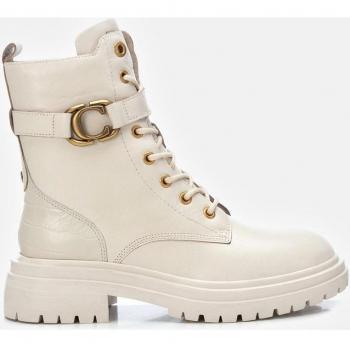 Carmela Botines de Piel 160891 para Mujer en Color Blanco Roto