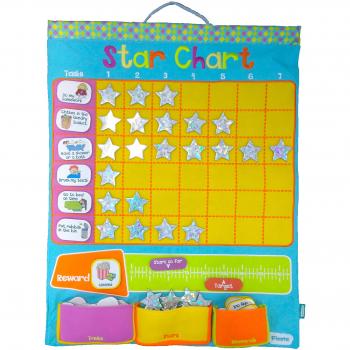 Reward Chart / Star Chart Fabric Wall Hanging - Blue
