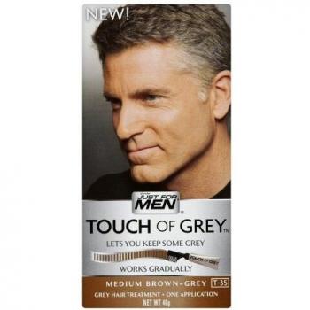 Tinte Permanente para Cabello Just For Men - Toque de Gris Castaño Medio T-35