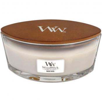 Woodwick Warm Wool Scented Candle with Wooden Wick (Hearthwick) 453.6 g