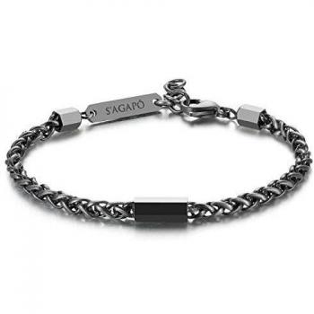 Sagapò - Pulsera para Hombre, Modelo Ripple Trendy, cód. SRP16