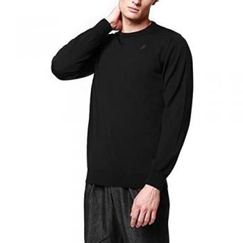K-Way Men's Black Merino Wool Crewneck Sweater Size S