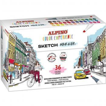 Alpino Estuche Sketch Markers Color Experience Doble Punta 36 Unidades
